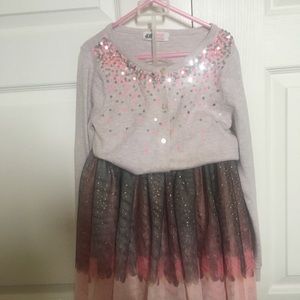 Girls Sequenced Cardigan & Skirt *like new*